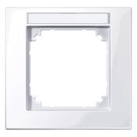 Ramă simplă cu spațiu de echitare Merten 514125 alb activ seria M-Plan (antibacterian - pentru spitale si cabinete medicale )