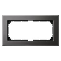Ramă dublă fără separație Merten 475814 din metal gri rodiu seria M-Plan