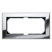 Ramă dublă fără separație Merten 475839 din metal crom seria M-Plan