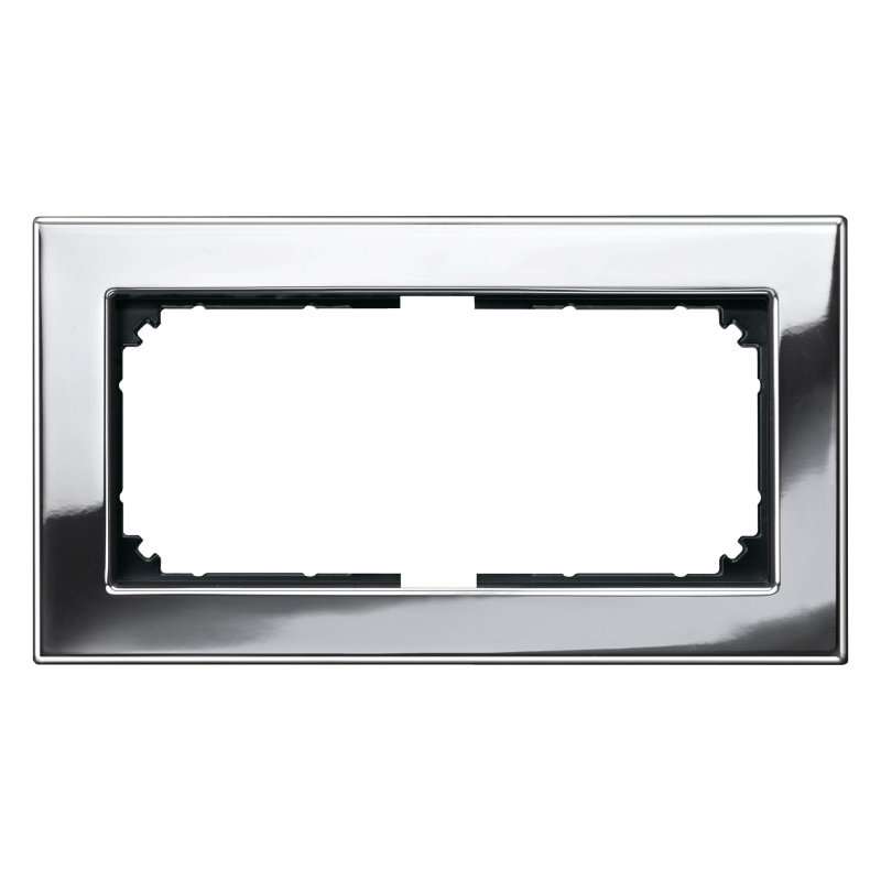 Ramă dublă fără separație Merten 475839 din metal crom seria M-Plan