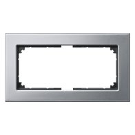 Ramă dublă fără separație Merten 475860 din metal gri platina seria M-Plan