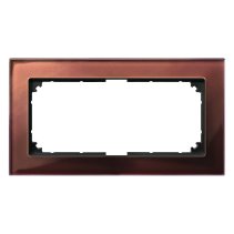 Ramă dublă fără separație Merten 487815 din sticlă mahon seria M-Plan