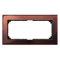 Ramă dublă fără separație Merten 487815 din sticlă mahon seria M-Plan