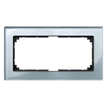 Ramă dublă fără separație Merten 487860 din sticlă diamant gri seria M-Plan