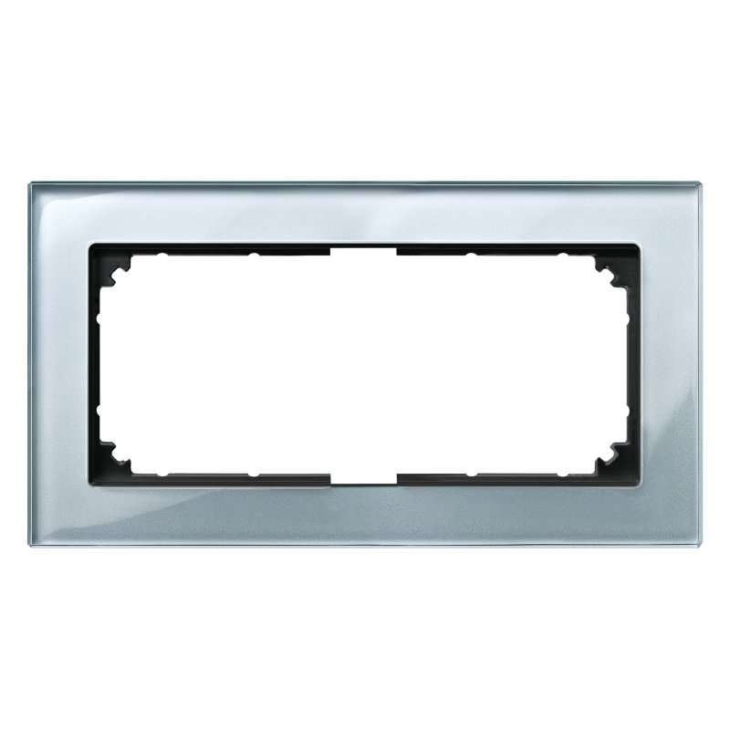 Ramă dublă fără separație Merten 487860 din sticlă diamant gri seria M-Plan