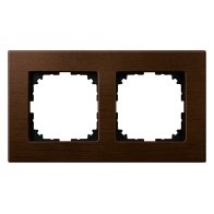 Ramă dublă Merten MEG4052-3473 din lemn nuc seria M-Plan