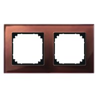 Ramă dublă Merten 489215 de sticlă securizat mahon 6mm seria M-Plan