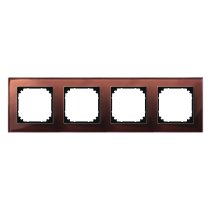 Ramă x 4 Merten 489415 de sticlă securizat mahon 6mm seria M-Plan
