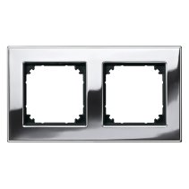Ramă dublă Merten 475239 din metal cromat seria M-Plan