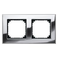 Ramă dublă Merten 475239 din metal cromat seria M-Plan