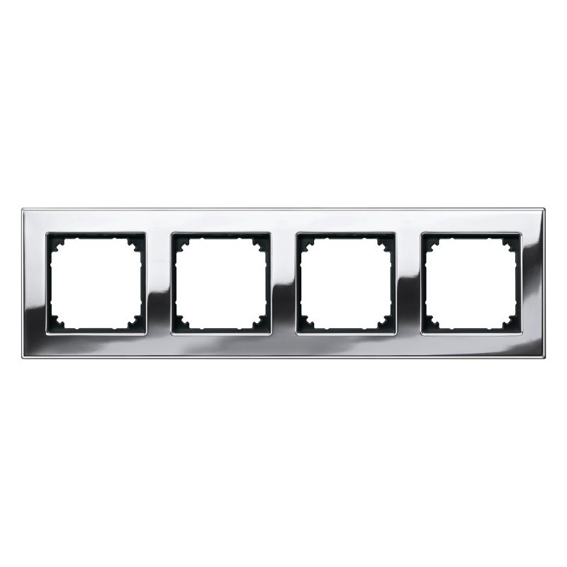 Ramă x4  Merten 475439 din metal cromat seria M-Plan