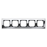 Ramă x5  Merten 475539 din metal cromat seria M-Plan