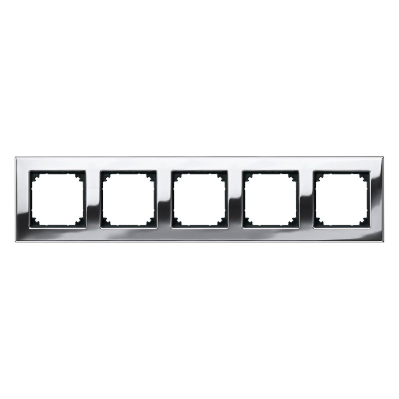 Ramă x5  Merten 475539 din metal cromat seria M-Plan