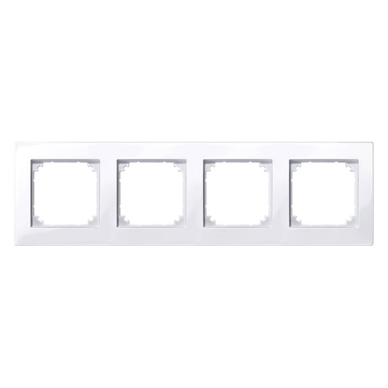Ramă x4 Merten 515425 alb activ seria M-Plan ( antibacterian - pentru spitale si cabinete medicale )