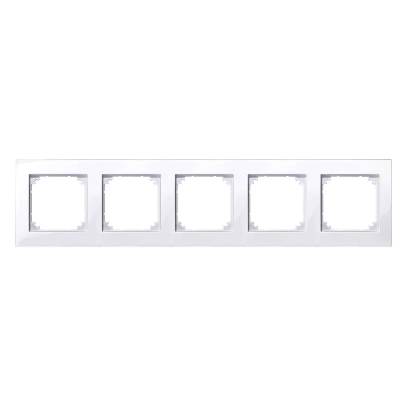 Ramă x5 Merten 515525 alb activ seria M-Plan ( antibacterian - pentru spitale si cabinete medicale )