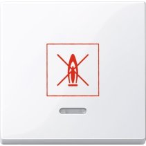 Capac pentru intreruptor si tastă cu lampă de control cu simbol flacără , Merten MEG3307-0319 alb polar