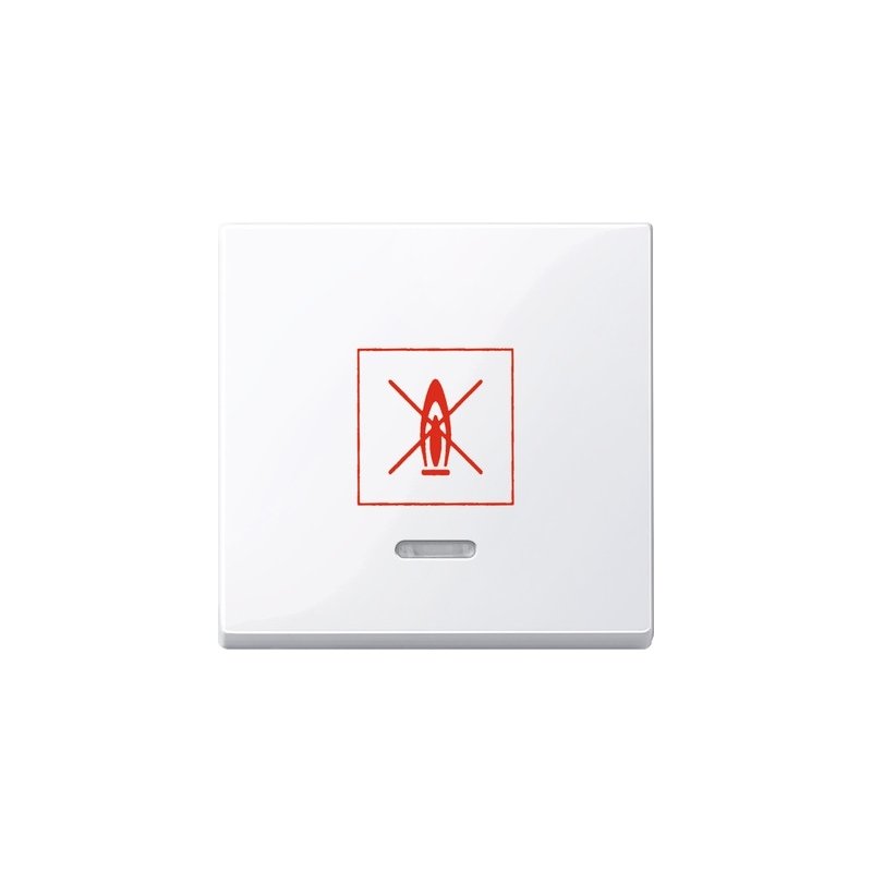 Capac pentru intreruptor si tastă cu lampă de control cu simbol flacără , Merten MEG3307-0319 alb polar