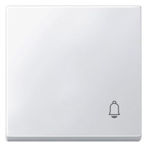 Capac pentru intreruptor si tastă cu simbol gong , Merten MEG3305-0419 alb polar