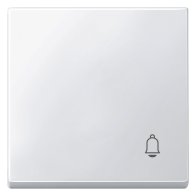 Capac pentru intreruptor si tastă cu simbol gong , Merten MEG3305-0419 alb polar