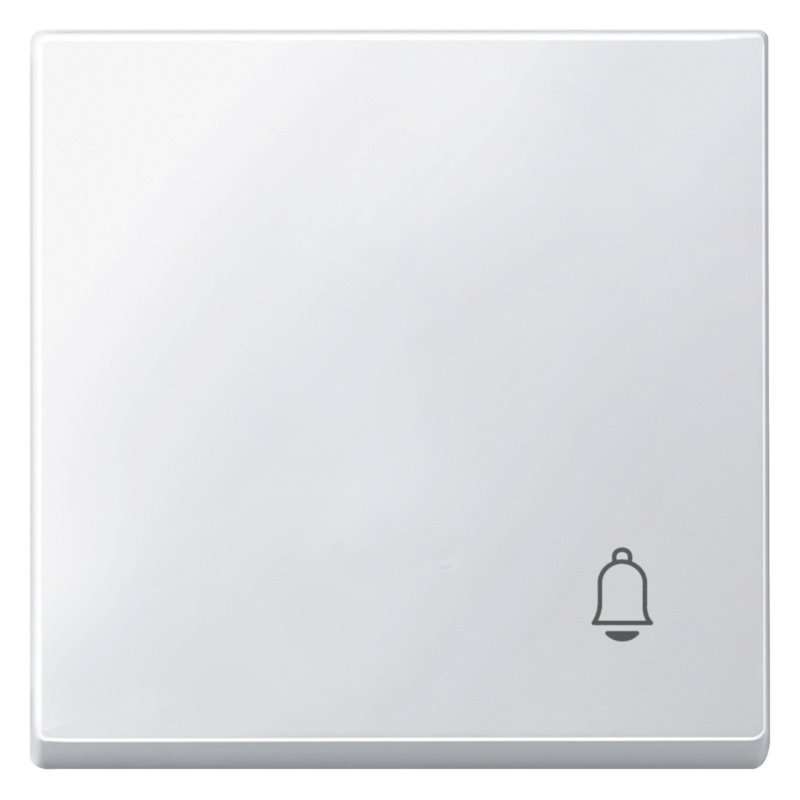 Capac pentru intreruptor si tastă cu simbol gong , Merten MEG3305-0419 alb polar