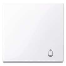 Capac pentru intreruptor si tastă cu simbol gong , Merten MEG3305-0325  alb activ  Antibacterian