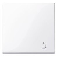 Capac pentru intreruptor si tastă cu simbol gong , Merten MEG3305-0325  alb activ  Antibacterian