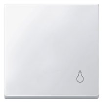 Capac pentru intreruptor si tastă cu simbol lampă , Merten MEG3302-0419 alb polar