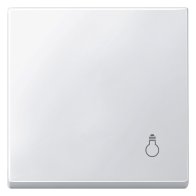 Capac pentru intreruptor si tastă cu simbol lampă , Merten MEG3302-0419 alb polar