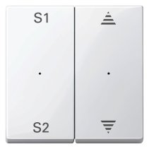 Cape pentru taste duble scene 1-2 si sus jos , Merten MEG5227-0319 alb polar