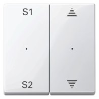 Cape pentru taste duble scene 1-2 si sus jos , Merten MEG5227-0319 alb polar