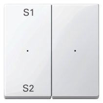 Cape pentru taste duble scene 1-2  , Merten MEG5226-0319 alb polar