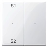 Cape pentru taste duble scene 1-2  , Merten MEG5226-0319 alb polar