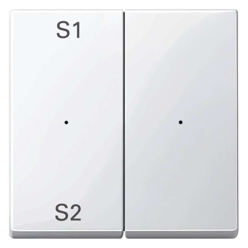 Cape pentru taste duble scene 1-2  , Merten MEG5226-0319 alb polar