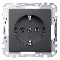 Priza schuko 16A 250V din termoplastic mat antracit , Merten MEG2301-0414