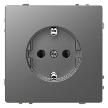 Priza schuko 16A 250V din oțel inoxidabil sistem Design, Merten MEG2301-6036