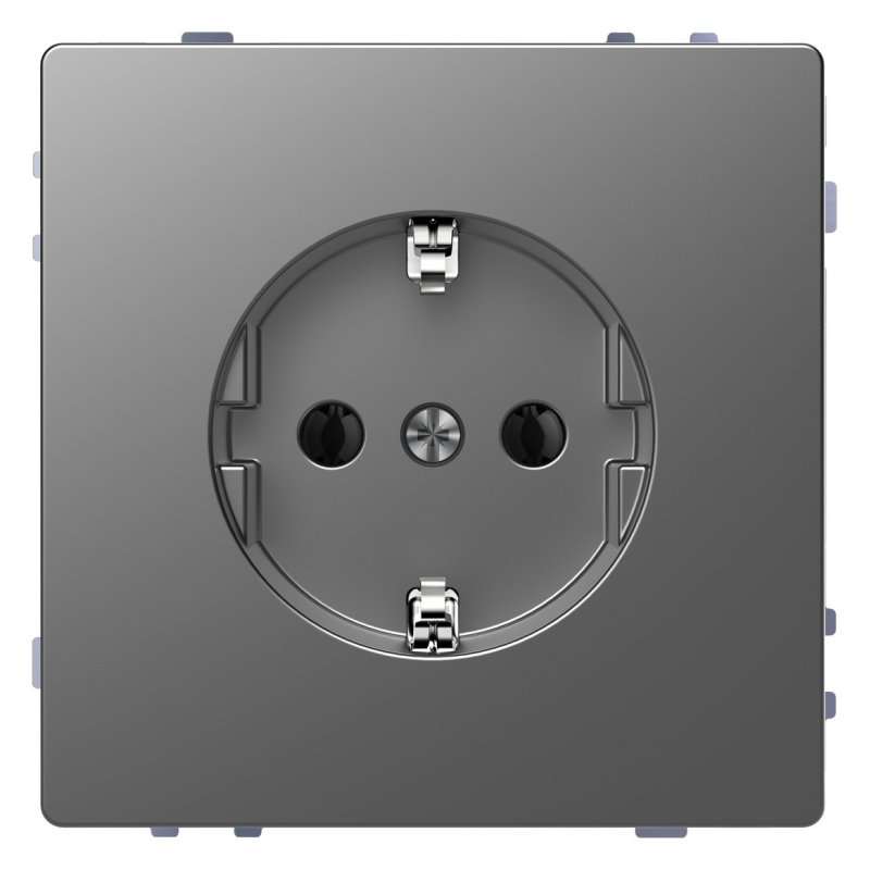 Priza schuko 16A 250V din oțel inoxidabil sistem Design, Merten MEG2301-6036