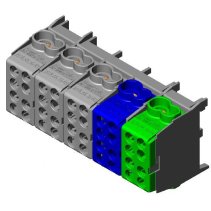 Cleme-borne conexiune 5 poli , 2x25 / 2x16 mm 1000V AC\DC