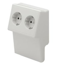 Suport cu prize pentru montaj plintă cablu NP42843 SLK-SLTK 20x70 RAL9001