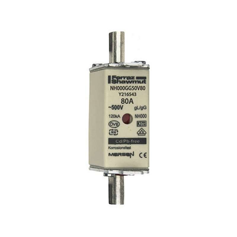 Siguranță tip MPR marime NH000 gG 80A , AC500V cu indicator combinat defect