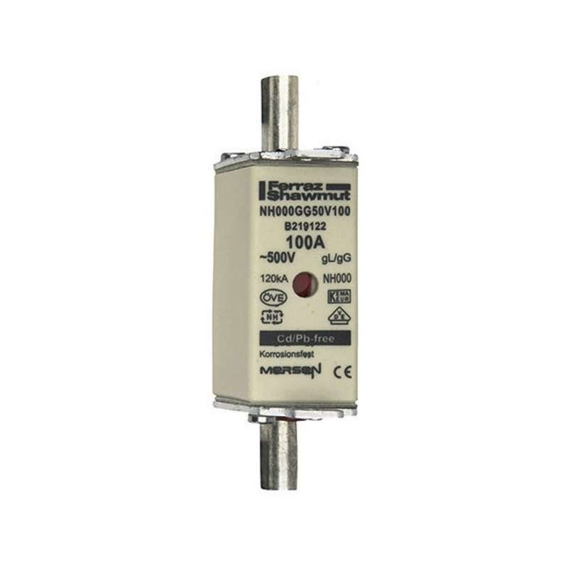 Siguranță tip MPR marime NH000 gG 100A , AC500V cu indicator combinat defect