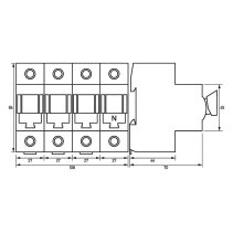 Separator general trifazat cu fuzibile 3+N  D01 sau D02 max.63A , Dopeke 09980105