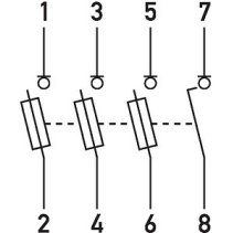 Separator general trifazat cu fuzibile 3+N  D01 sau D02 max.63A , Dopeke 09980105