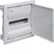 Tablou de distribuție Hager VU12NC, 1 rând, 12 module, montaj îngropat, IP30, alb