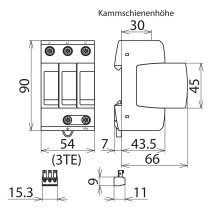 Descărcător protectie supratensiune modular Tip 2  DEHNguard DG M TNC 440V  40kA   , Dehn 952308