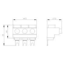 Siemens 3RV29255AB Terminal de alimentare trifazat Bgr.S00/S0 pentru conexiune SaS