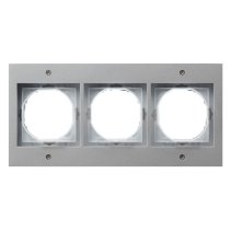 Ramă Gira 021365 triplă seria TX 44 din aluminiu, IP44 pentru prize si aparataj exterior incasabil