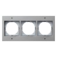 Ramă Gira 021365 triplă seria TX 44 din aluminiu, IP44 pentru prize si aparataj exterior incasabil