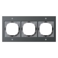 Ramă Gira 021367 triplă seria TX 44 antracit , IP44 pentru prize si aparataj exterior incasabil