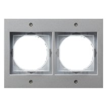 Ramă Gira 021265 dublă seria TX 44 din aluminiu, IP44 pentru prize si aparataj exterior incasabil