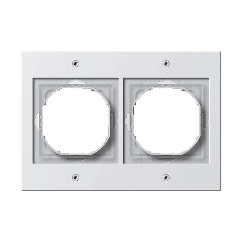 Ramă Gira 021266 dublă seria TX 44 , IP44 pentru prize si aparataj exterior incasabil